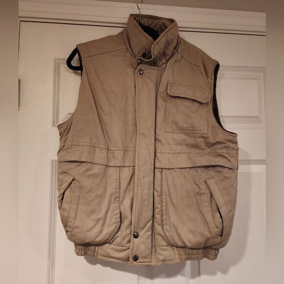 Van Heusen vintage warm flannel quilted lined vest - Picture 1 of 5